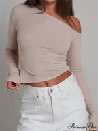 Elegant Lace Patchwork Long Sleeve O-Neck Slim Fit T-shirts image 1