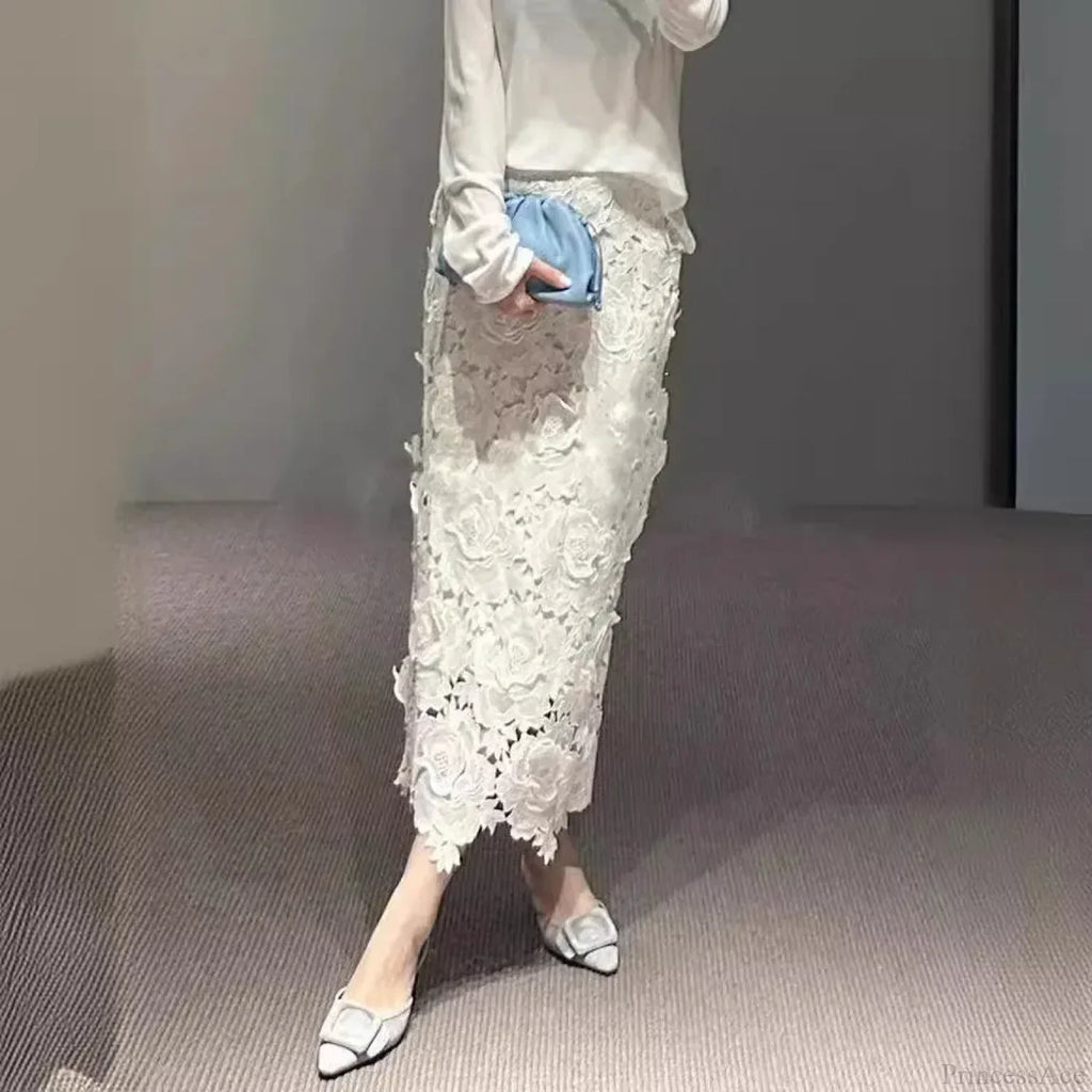 Elegant Lace Pencil Skirt for Women Work Cocktail Party image 3
