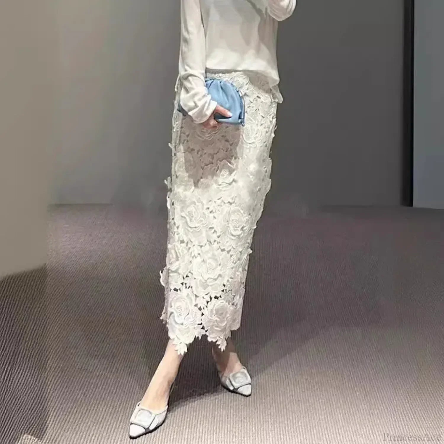 Elegant Lace Pencil Skirt for Women Work Cocktail Party image 3