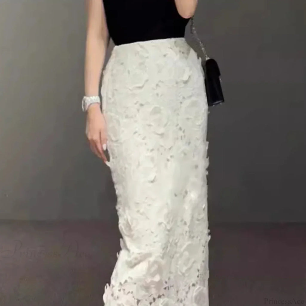 Elegant Lace Pencil Skirt for Women Work Cocktail Party image 1
