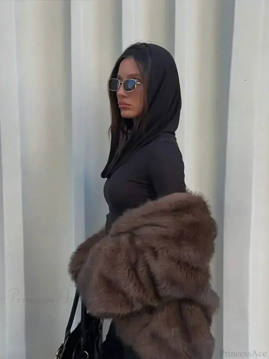 Elegant Lapel Fluffy Long Coat image 3