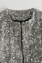 Elegant Luxurious Tweed Sequin Jacket image 4