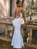 Elegant Maxi Mermaid Spaghetti Strap Dress image 2