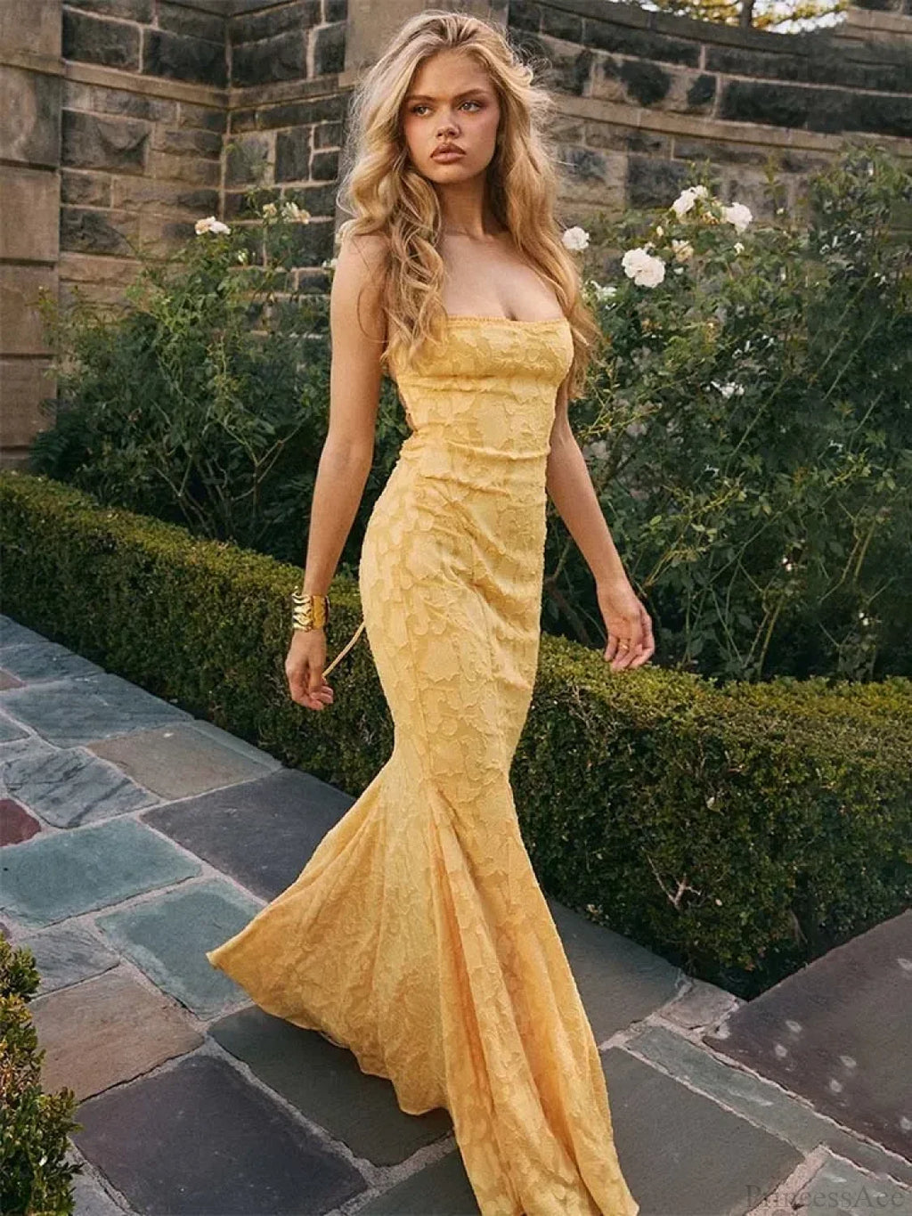 Elegant Maxi Mermaid Spaghetti Strap Dress image 5