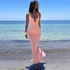 Elegant Maxi Slim Bodycon Vacation Dress image 5