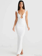 Elegant Maxi Spaghetti Strap Vacation Dress image 8