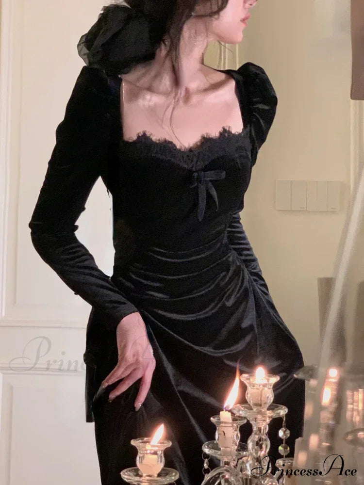 Elegant midi dress Trendy with puff sleeves image 1