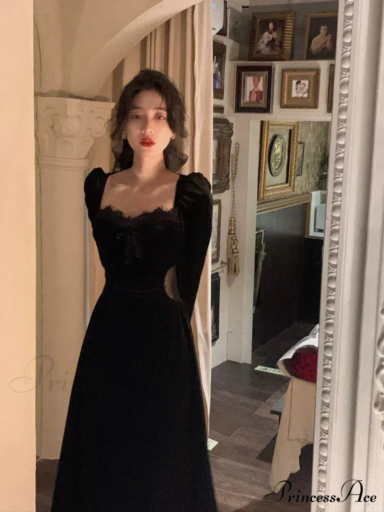 Elegant midi dress Trendy with puff sleeves image 2