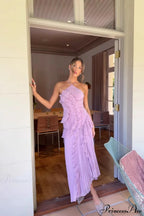 Elegant Neck Strap Ruffles Backless Floral Dress image 2