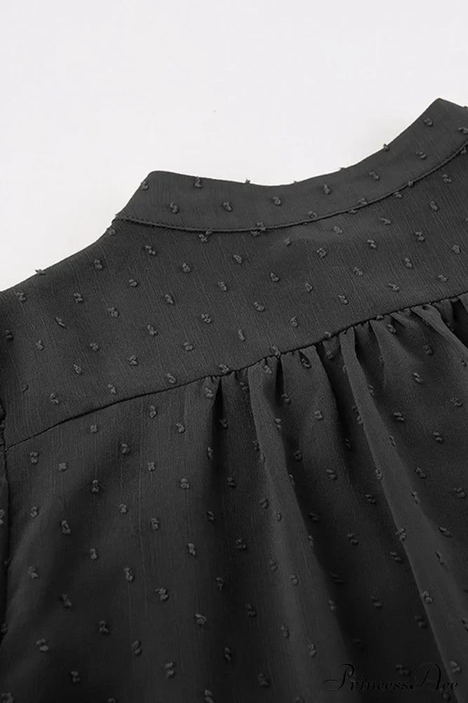 Elegant Neckline Mandarin - Flounce Blouse Solid 3 Color Options image 8