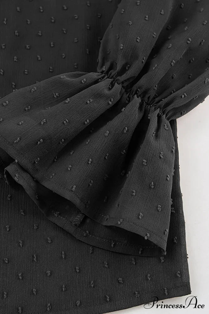 Elegant Neckline Mandarin - Flounce Blouse Solid 3 Color Options image 9