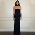 Elegant Off-Shoulder Glitter Fishtail Maxi Dress image 7