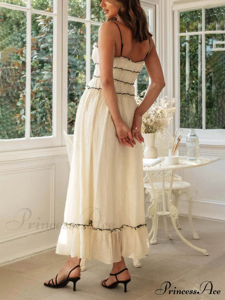 Elegant Off-Shoulder Stylish Strap Patchwork Dress image 5