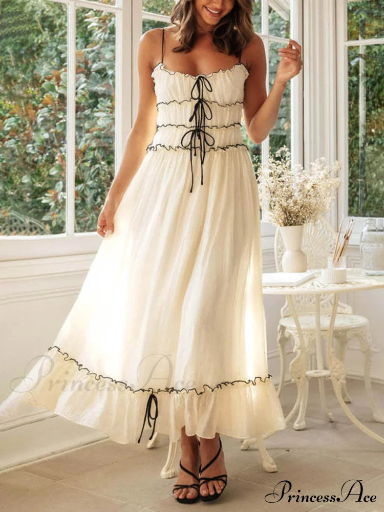 Elegant Off-Shoulder Stylish Strap Patchwork Dress image 4