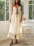 Elegant Off-Shoulder Stylish Strap Patchwork Dress image 3