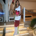 Elegant One Shoulder Backless Maxi Floral Dress image 7