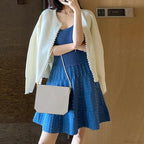 Elegant Pearls Long Sleeve Knit White Cardigan image 2