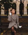 Elegant Plaid Printed Lapel Coat image 7