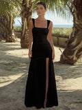 Elegant Pleated A-line Maxi Vacation Dress image 4
