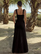 Elegant Pleated A-line Maxi Vacation Dress image 5