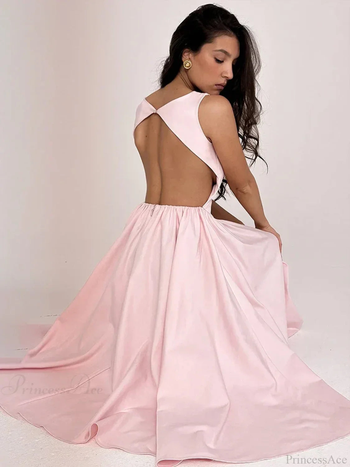 Elegant Pleated A-line Vacation Dress image 1