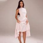 Elegant Pleated A-line Vacation Dress image 6