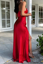 Elegant Ruched Side Slit Party Dress image 3