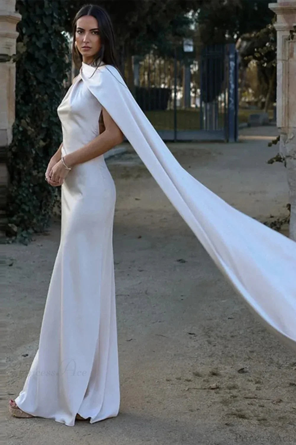 Elegant Satin Halter Dress image 3