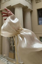Elegant Satin Tie-Waist Loose Long Sleeve Blouse image 4