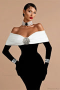 Elegant Sequin Sexy Off-the-Shoulder Evening Dress image 2