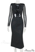 Elegant Sequin Sparkle Hollow Out Sexy Boho Dress image 5