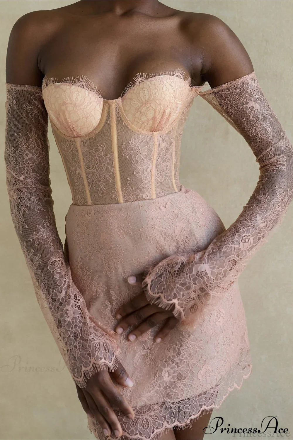 Elegant Sexy Lace Sheer Party Dress image 7