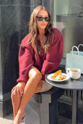 Elegant Solid 3D Floral Trim Cardigan Sweater image 1