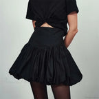 Elegant Solid Bud Mini Skirt image 2