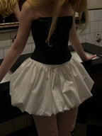 Elegant Solid Bud Mini Skirt image 3