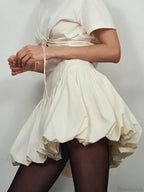 Elegant Solid Bud Mini Skirt image 6
