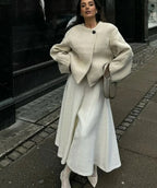 Elegant Solid Wool One Button Overcoat image 2