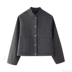 Elegant Solid Wool One Button Overcoat image 5