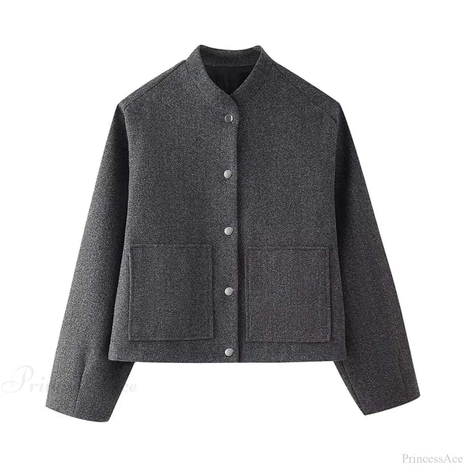 Elegant Solid Wool One Button Overcoat image 5