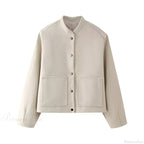 Elegant Solid Wool One Button Overcoat image 6