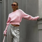 Elegant Tassel Patchwork Pullover Sweater image 3