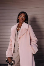 Elegant Thickened Plush Faux Fur Overcoat image 3