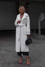 Elegant Thickened Plush Faux Fur Overcoat image 1