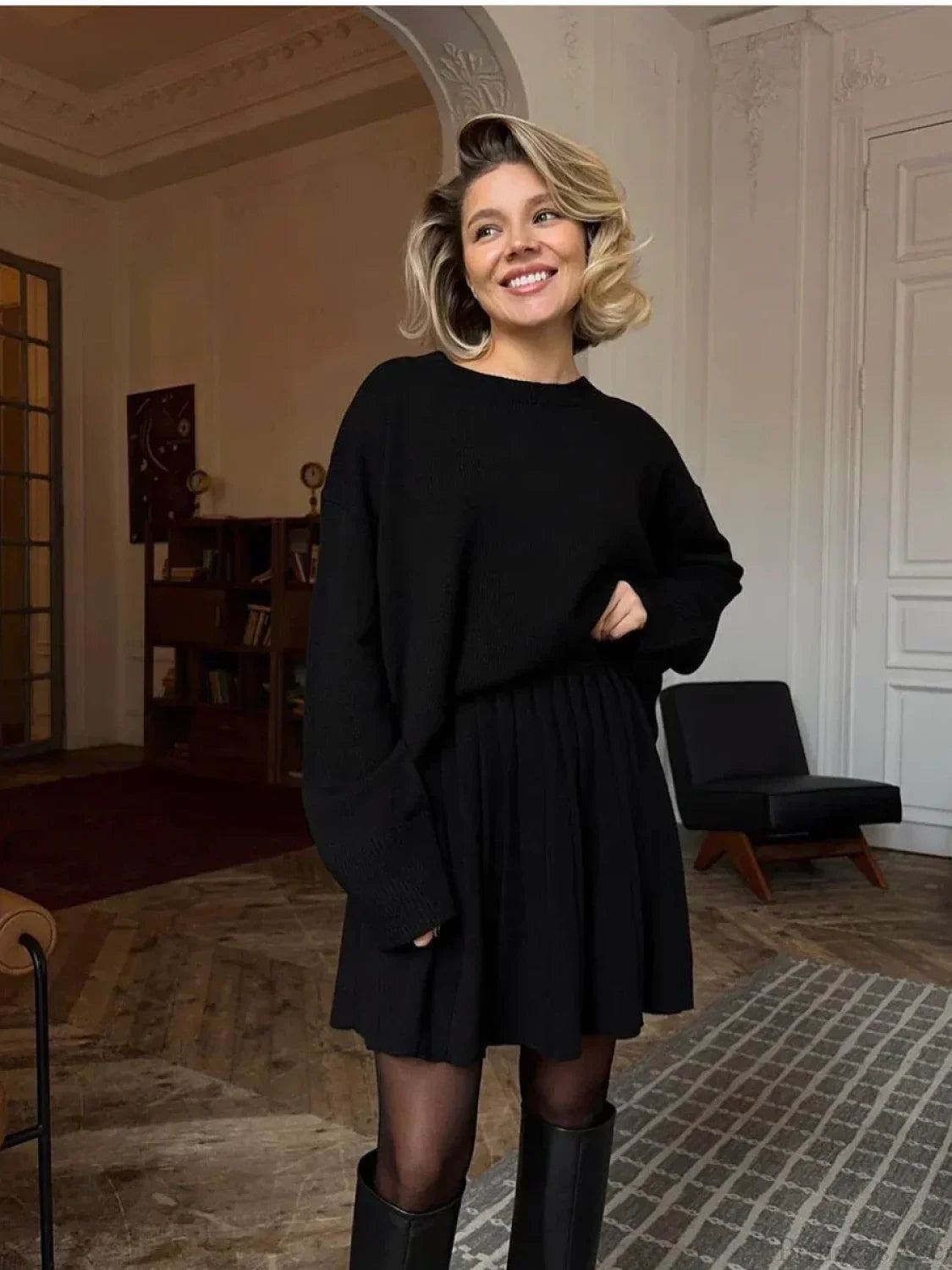 Elegant Vintage 2-Piece Skirt Sweater image 4