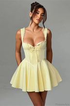 Elegant Waist Slim A Line Sexy Mini Dress image 1