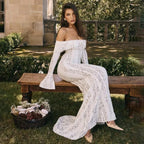 Elegant White Lace Vacation Dress image 6