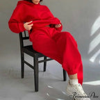 Elegant with Long Sweatshirt Women's Set and Hoodie Lace-Up Warm Pant Solid Detail image 27