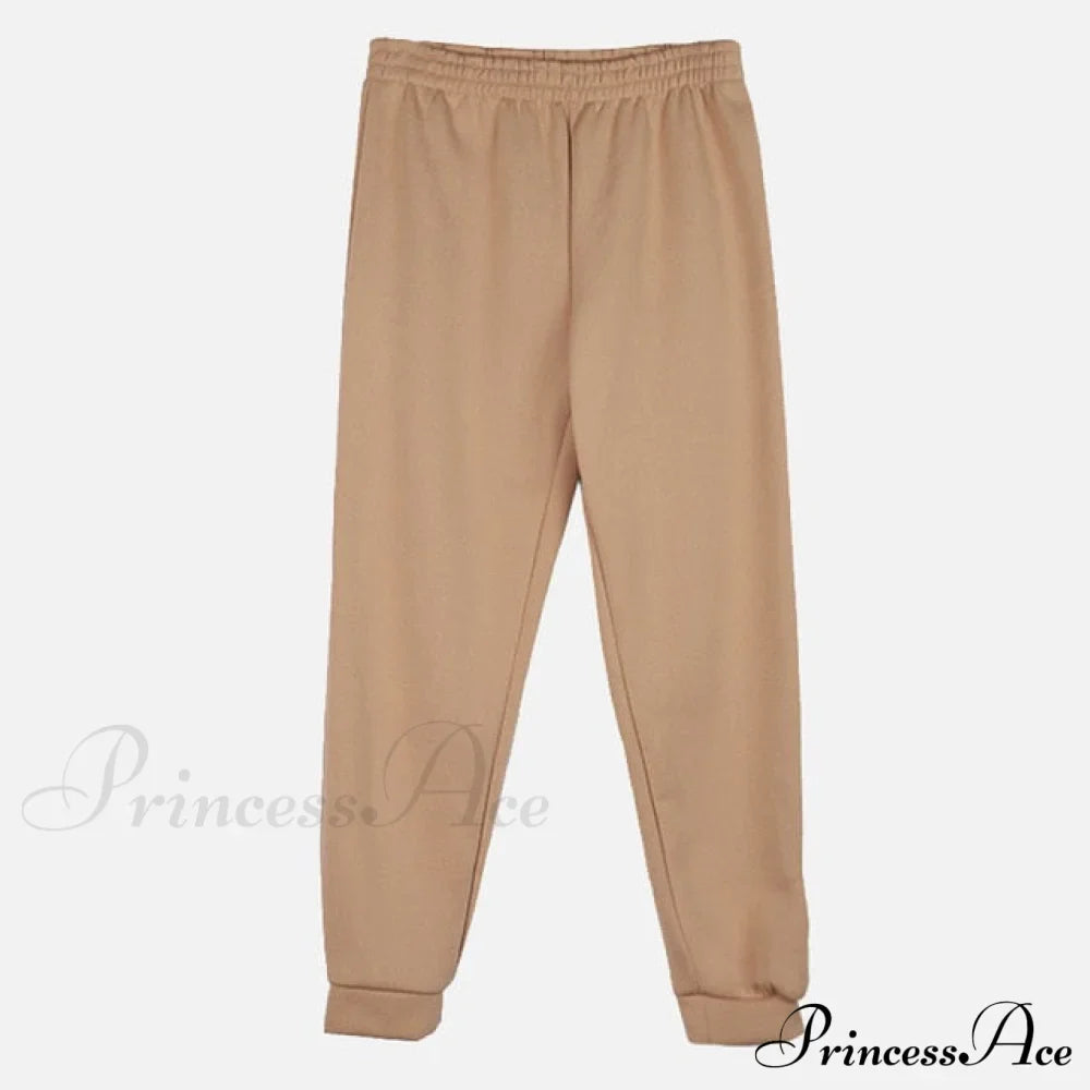 Elegant with Long Sweatshirt Women's Set and Hoodie Lace-Up Warm Pant Solid Detail image 2