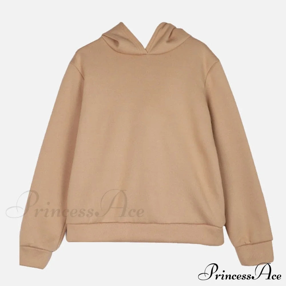 Elegant with Long Sweatshirt Women's Set and Hoodie Lace-Up Warm Pant Solid Detail image 7