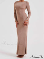 Elegant Women Party Backless Criss-cross Tie-up Bodycon Formal Club Sleeve Solid Female Vestido image 1